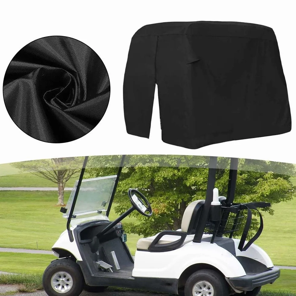 Funda impermeable para carro de golf Oxford 420D protección UV correa antiviento cremallera bolsa almacenamiento