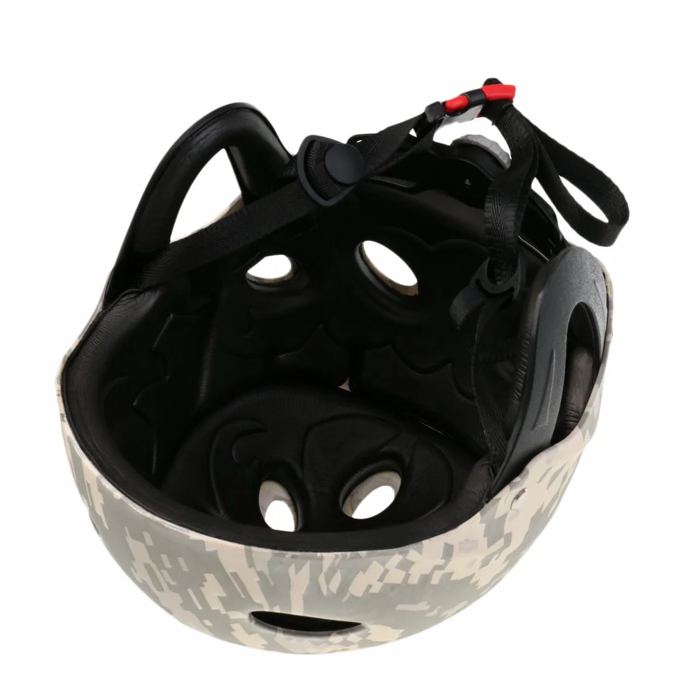 Casco de seguridad para deportes acuáticos para kayak, canoa, camuflaje verde militar