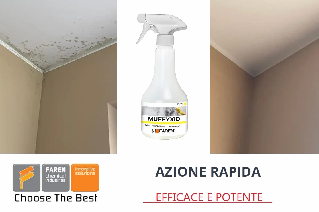 FAREN Muffyxid - Eliminar moho, antimoho, limpiador de moldes de acción rápida, desinfectante, elimina rápidamente moho, hongos, musgos y algas, retrasa la reaparición, 500 ml (3)