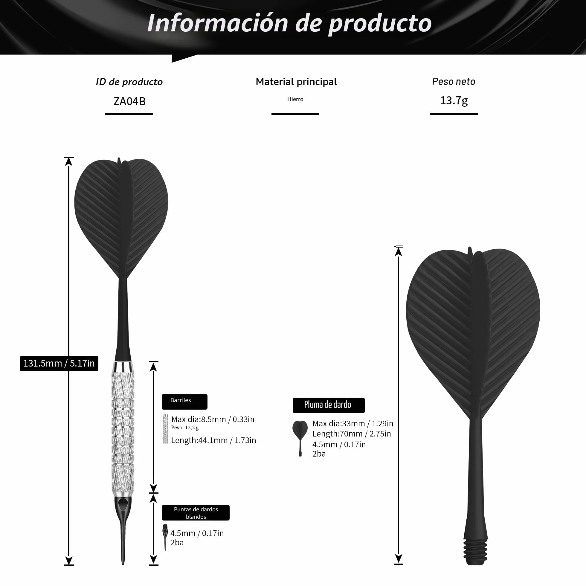 CyeeLife Dardos con punta de plástico, juego de 12 dardos blandos con 100 puntas para diana electrónica