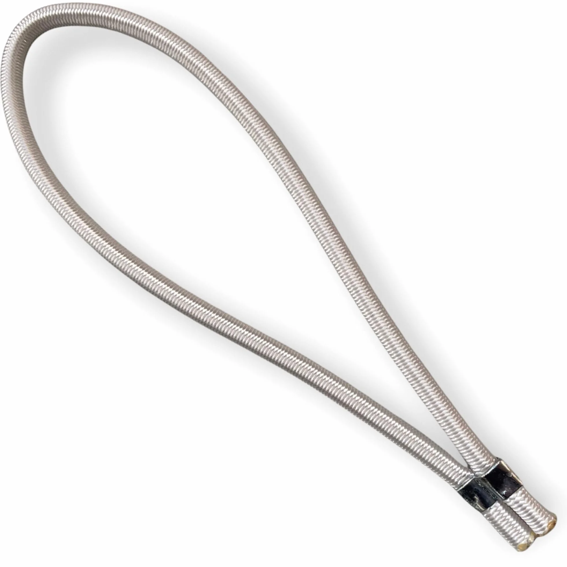 Teletoldo – Tensor elástico para cobertor de Piscina ● Pack de 30 Unidades ● Cuerda de Goma 8 mm con Grapa de Acero Inoxidable ● Blanco – Alta Resistencia Exterior