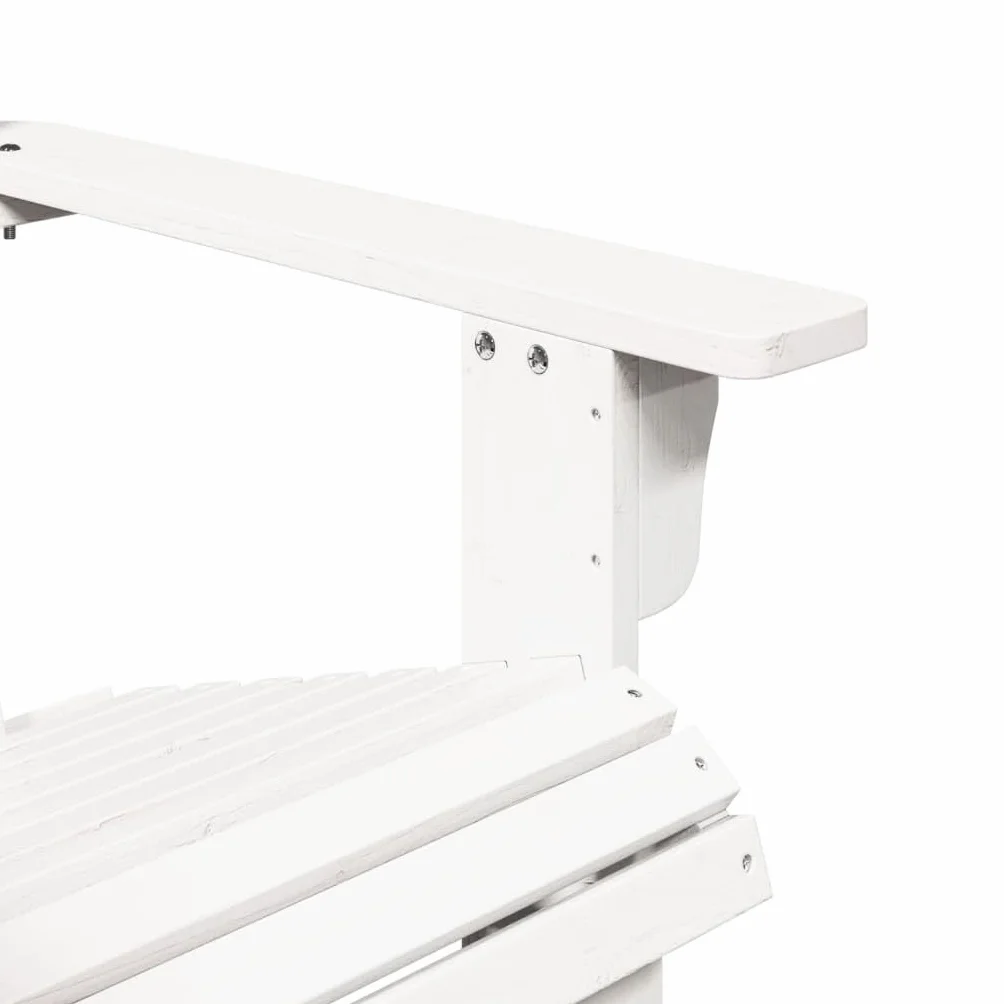 vidaXL Silla Adirondack Madera Maciza de Abeto Blanco 69x85x90,5 cm