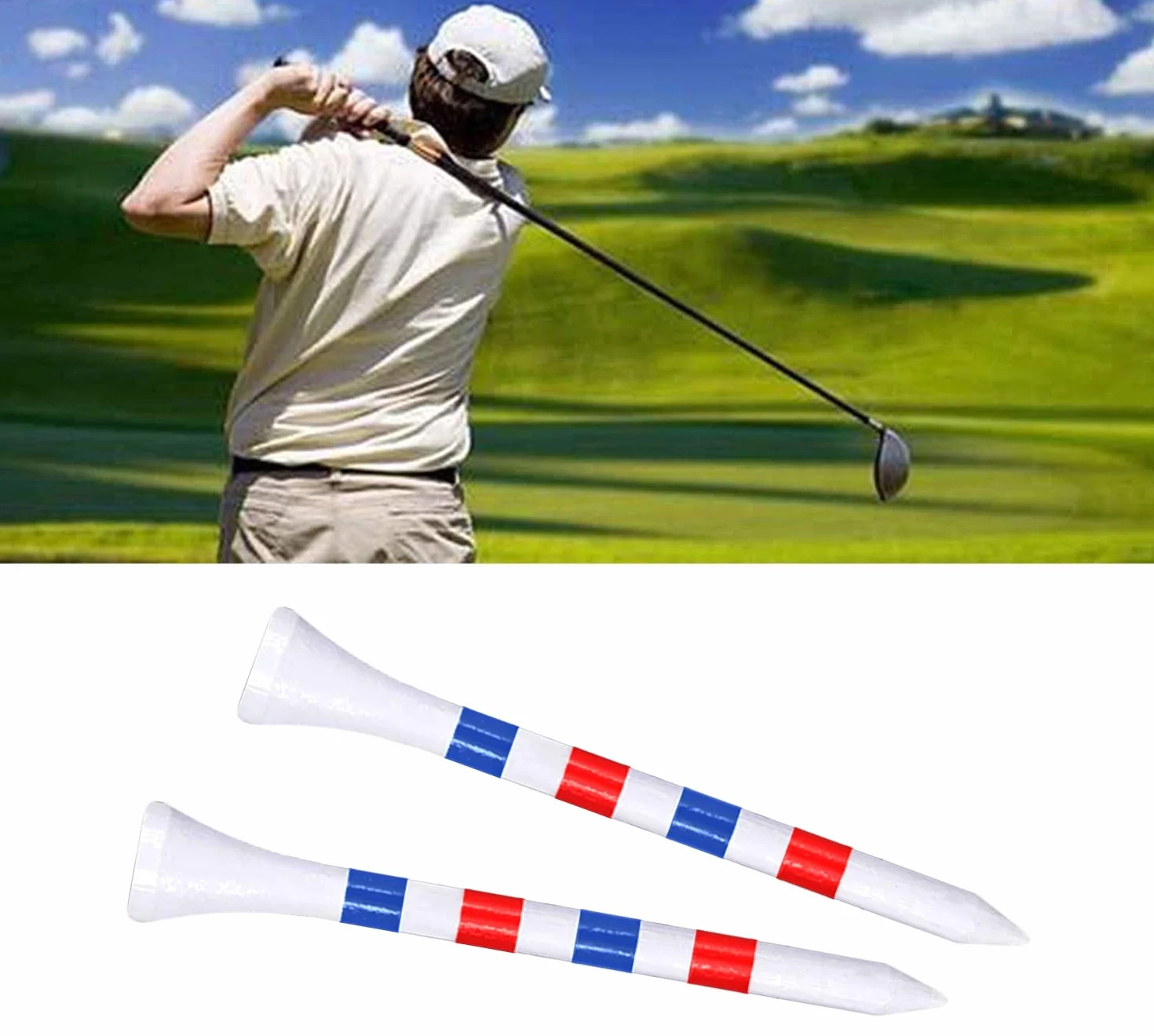 Golf Tees Madera Bambú 38mm 70mm 83mm Paquete 100 Piezas