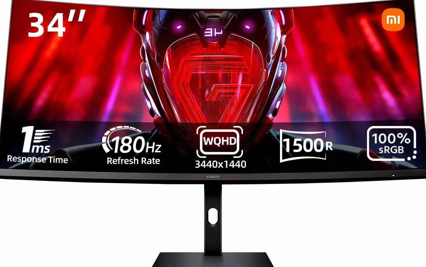 XIAOMI Curved Gaming Monitor G34WQi 34" WQHD 3440x1440 180Hz 1ms HDMI 2.0 DP1.4 Negro