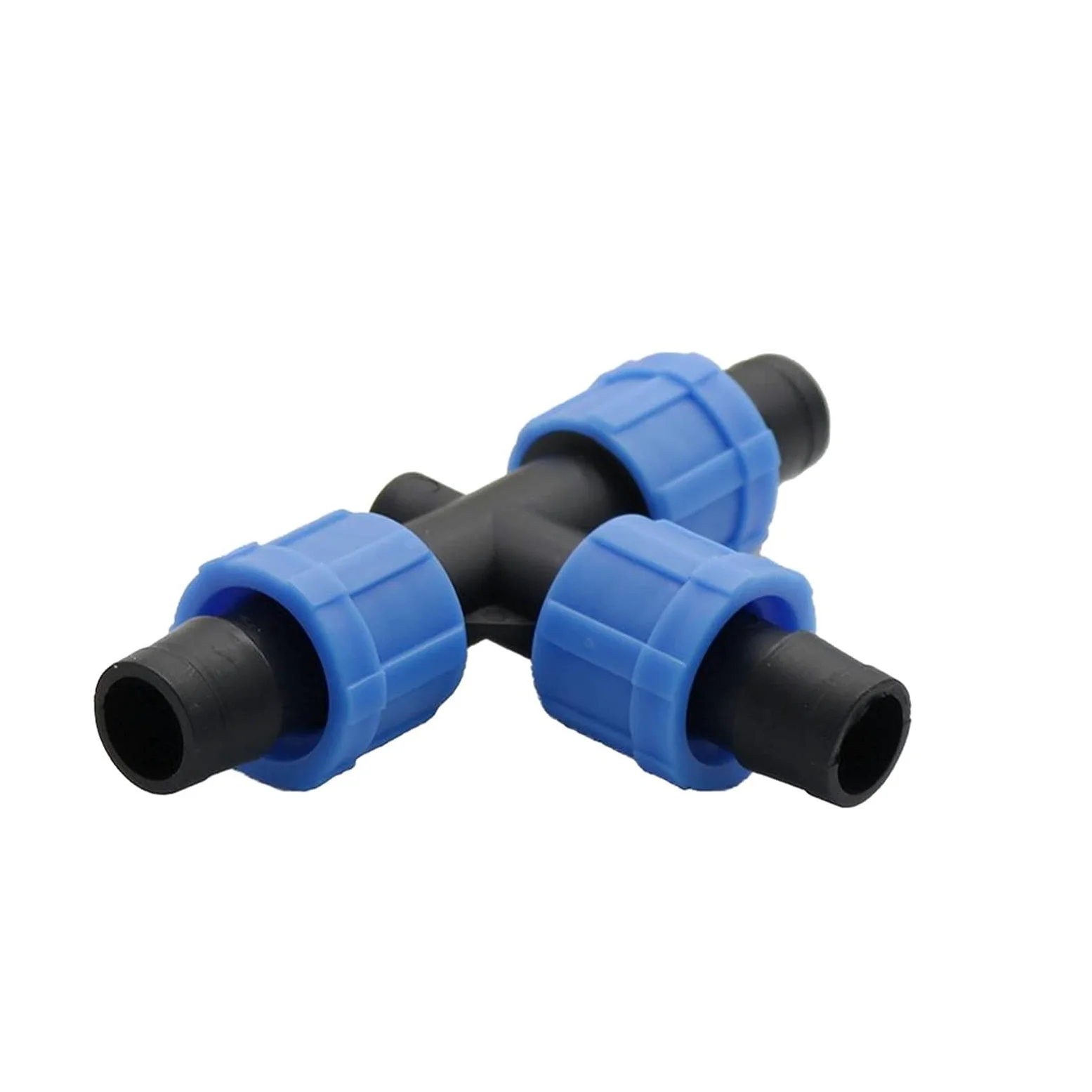 Conexión de agua de pulverización Conectores de enchufe de tres vías de bloqueo de riego de goteo de 40 16 mm de goteo con accesorios de conexión de tubería DN17 de 1/2 "3/4" roscados (Color : Gold)