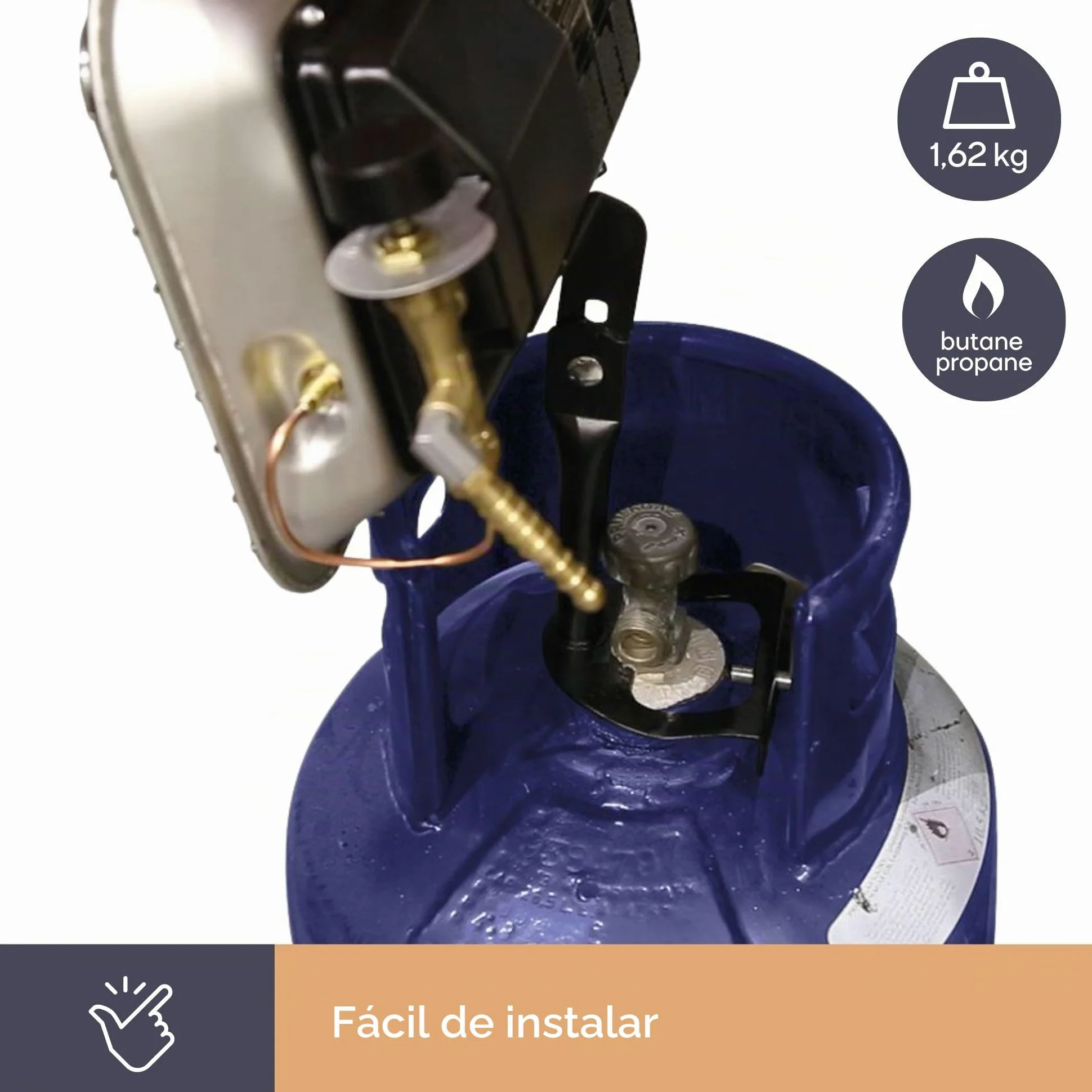 Perel Calentador de terraza gas 4500 W butano propano