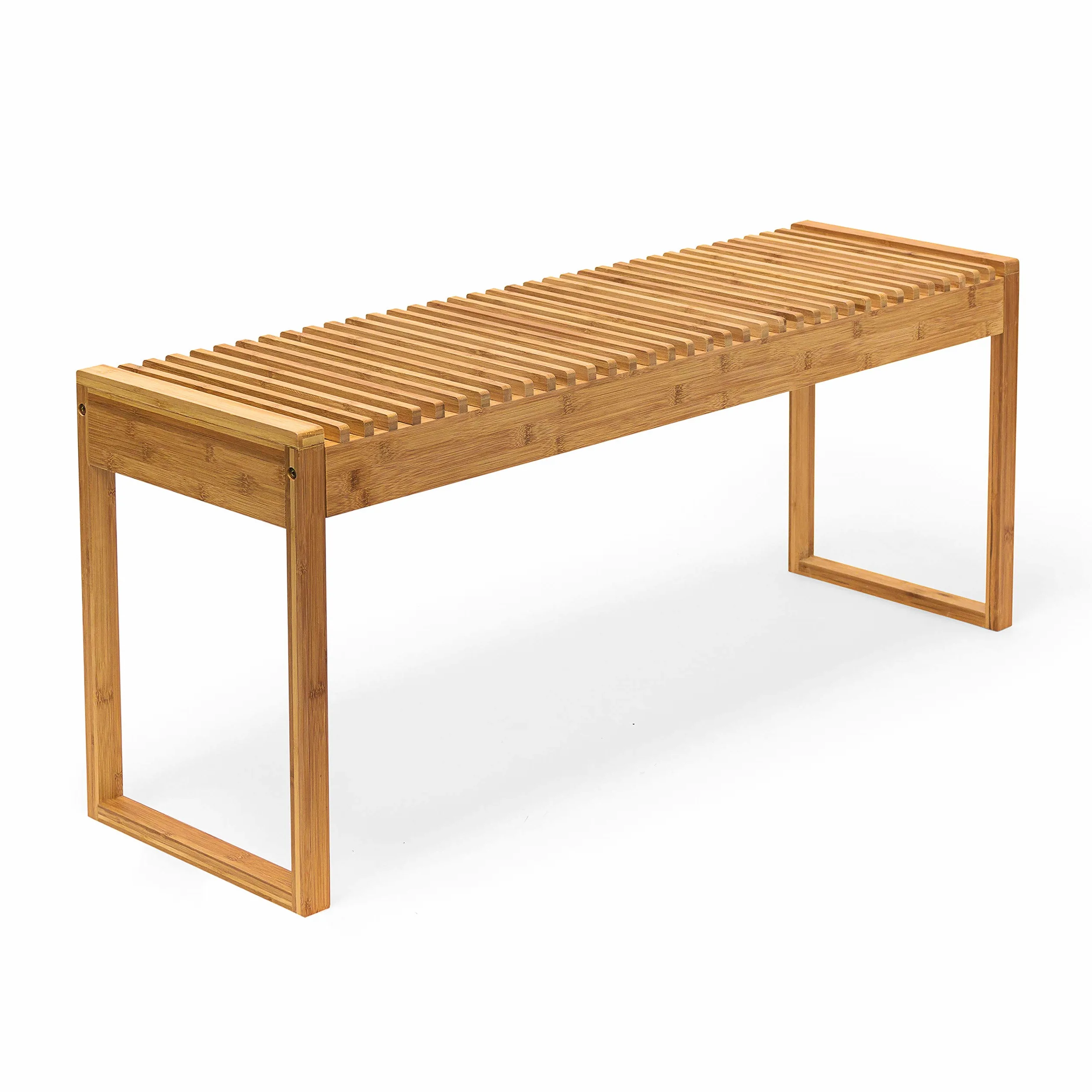 Relaxdays Banco Bambú 47x120x33cm Jardín 3-4 Personas Marrón Natural