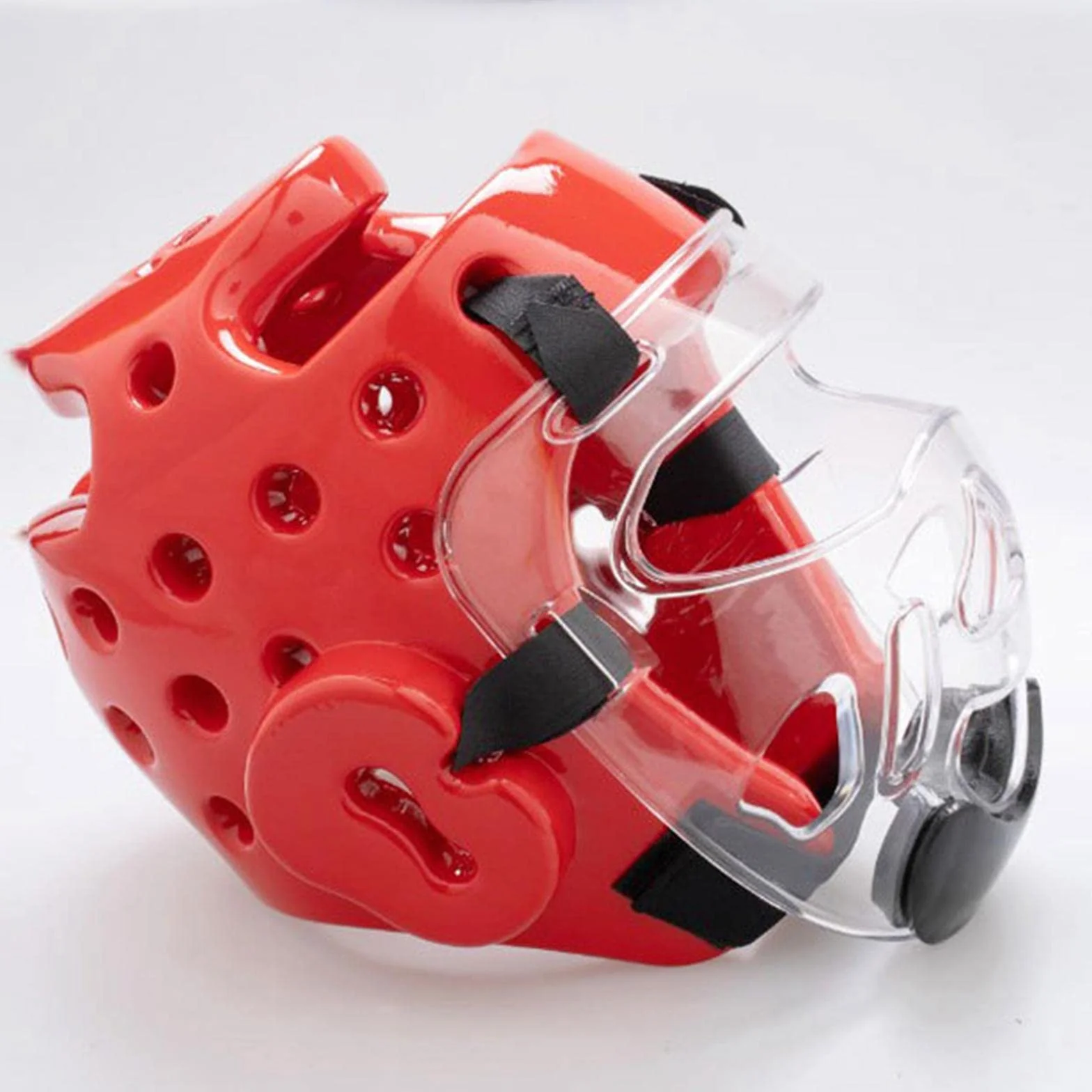 Protector Facial Taekwondo Transparente Casco Ajustable con Ventilación