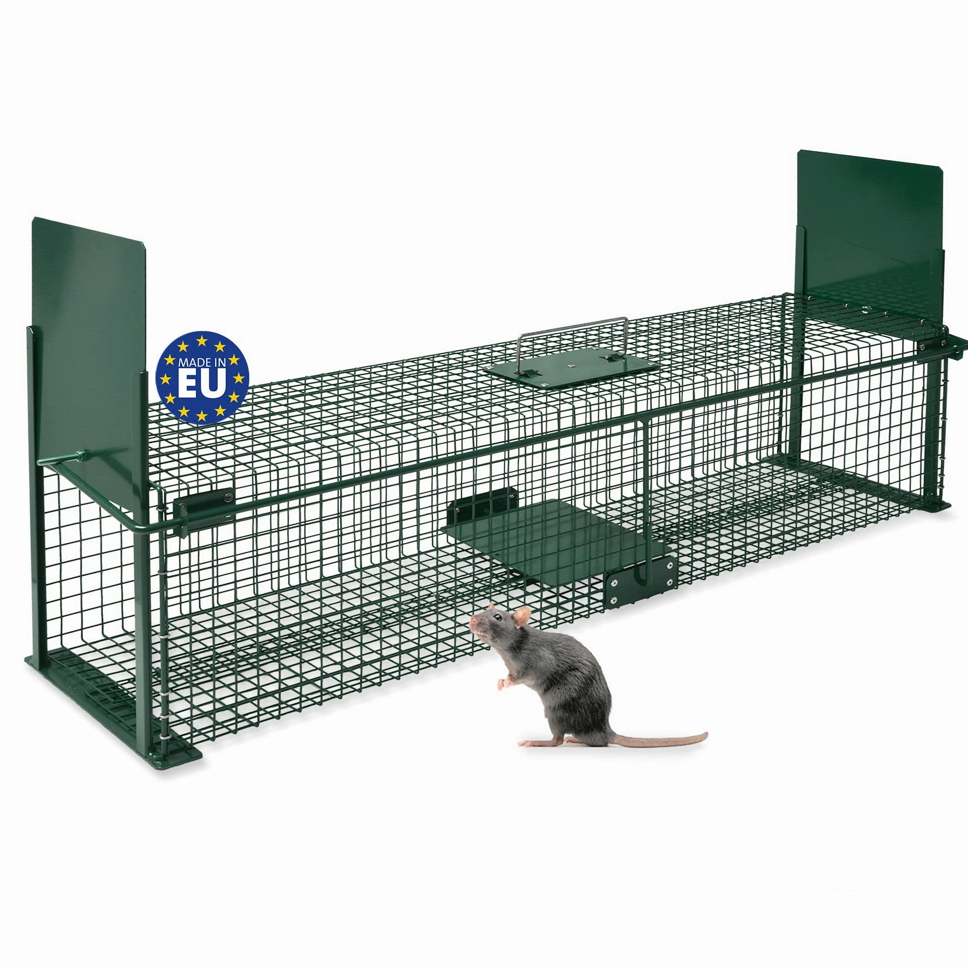 Moorland Trampa Viva XXL para martas con 2 entradas Reutilizable Caja Gatos | 100x25x25cm de animales para zorros estable y respetuosa ratas jaula captura Safe 5007