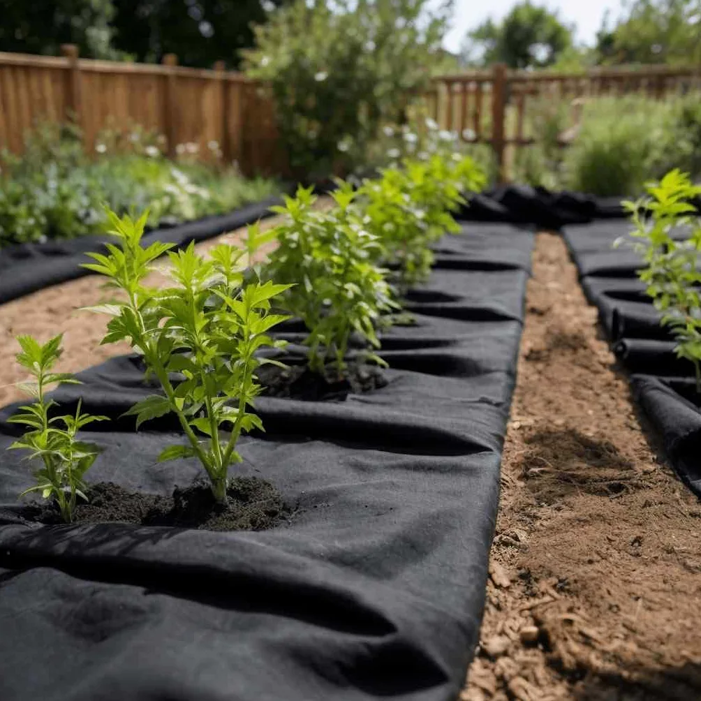 Geotextil fieltro negro 1 x 10 m de fibra de poliéster resistente para protección contra malas hierbas, cuidado del jardín y cubierta del suelo, ideal como vellón para malas hierbas