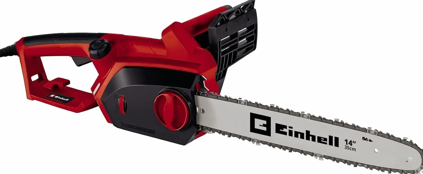 Einhell Motosierra eléctrica GH-EC 1835 (1800 W, barra de corte robusta, cadena afilada, tensado y reemplazo sin herramientas, lubricación automática, engranajes metálicos)