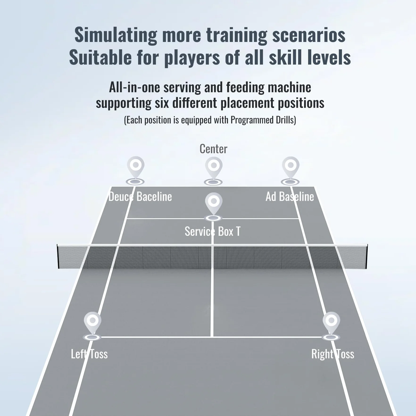 PONGBOT Máquina de Pelotas de Tenis, Control Remoto, Capacidad 150 Pelotas, 80 mph, Motor Dual, Topspin y Backspin