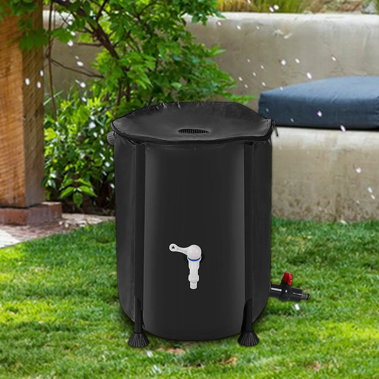 Barriles de Lluvia? Colector de Agua de Lluvia de 200 L, Barril de Agua de Lluvia Plegable para jardín, Barril de Recogida de Lluvia | de recolección de Agua de Lluvia con Tanque de 200 L y | Lluvia Plegable para jardín, Barril de Recogida de Lluvia | de