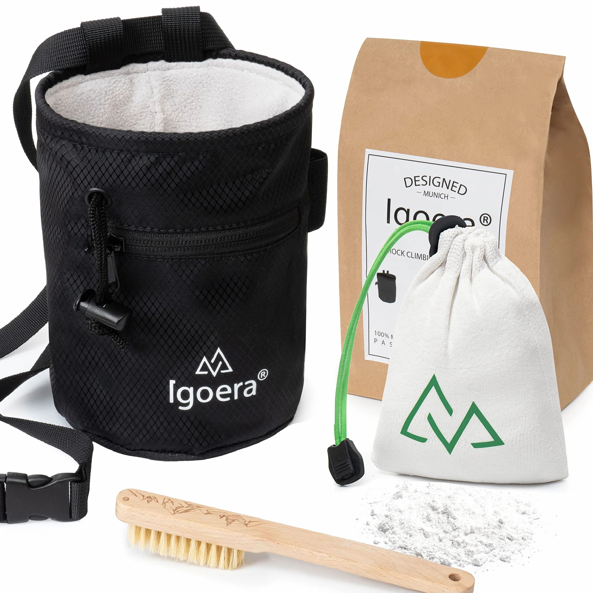Kit de Escalada Set con Cepillo de Boulder y Bola de Magnesio