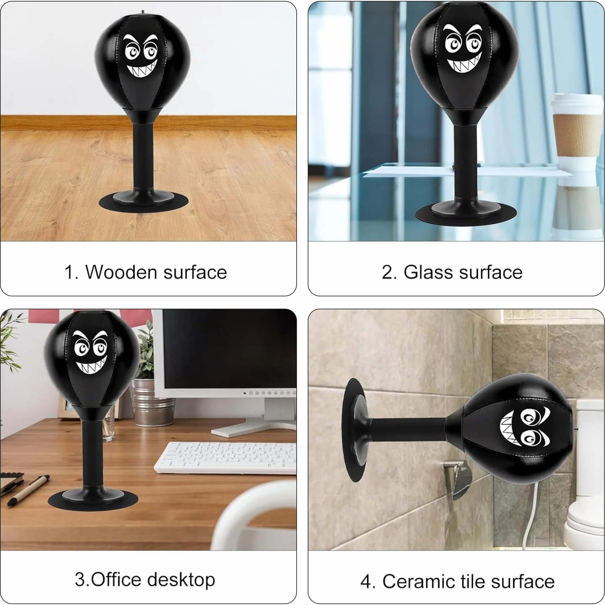 Mesa de punching ball, saco de boxeo de escritorio con ventosa, mini saco de boxeo para aliviar el estrés