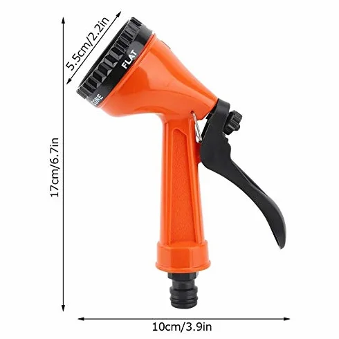 Pistola de riego multifuncional de alta presión para jardín, rociador eficiente de riego de césped, boquilla ajustable para un fácil riego, ideal para jardines, césped y espacios al aire libre