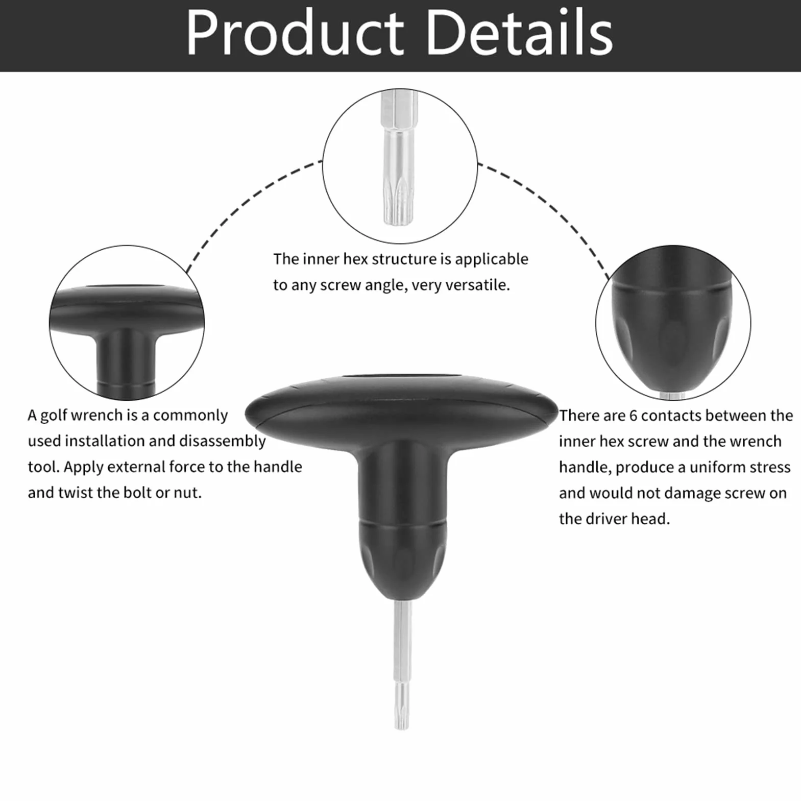 Llave de Ajuste de Golf, Adaptador de Eje para Driver Rogue Club