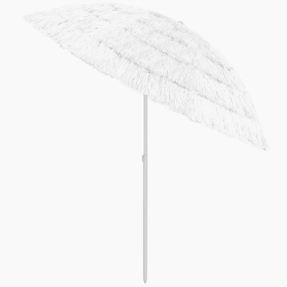 Sombrilla de Playa Hawaii con Protección UV y Función de Inclinación, Varilla Resistente y Clavo de Soporte Fijo, Perfecta para Bloquear Rayos Solares, Montaje en Soporte