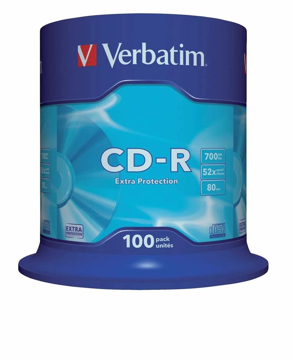 Verbatim 52x 700MB CD-R Virgenes 100 Unidades Spindle