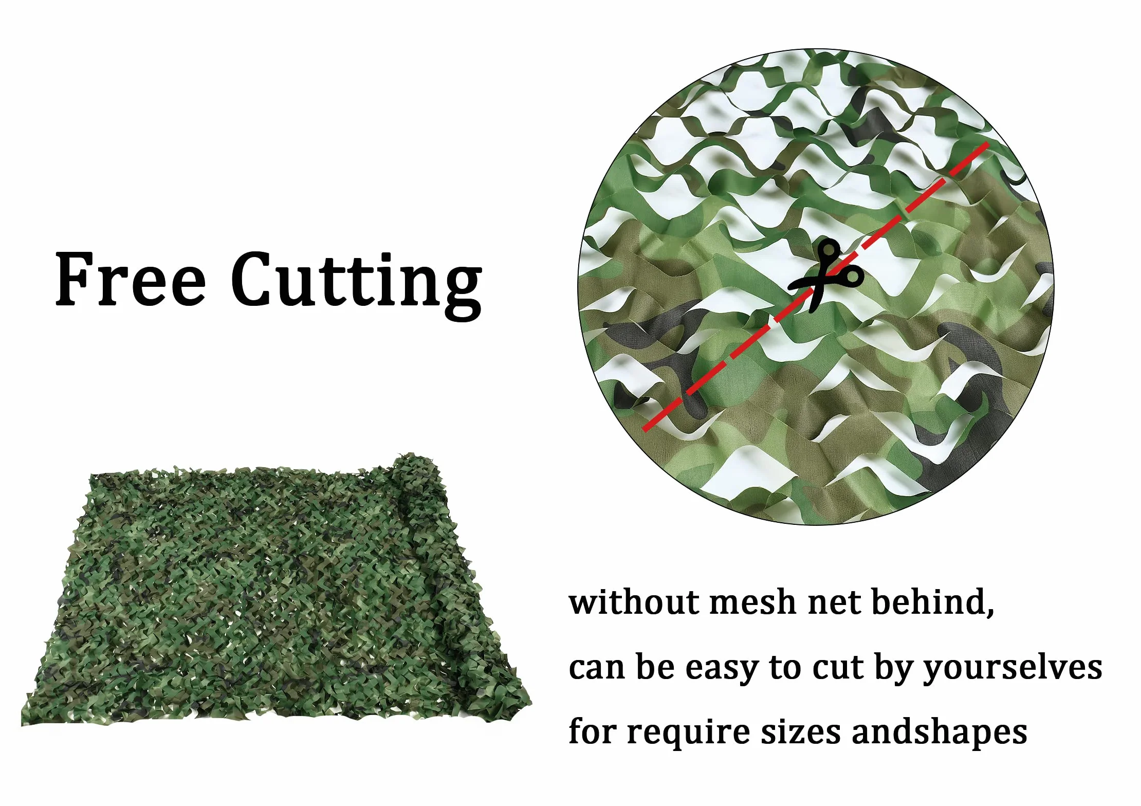 Malla de Camuflaje Red de Protección Militar Táctico Woodland para Sol Sombra Caza