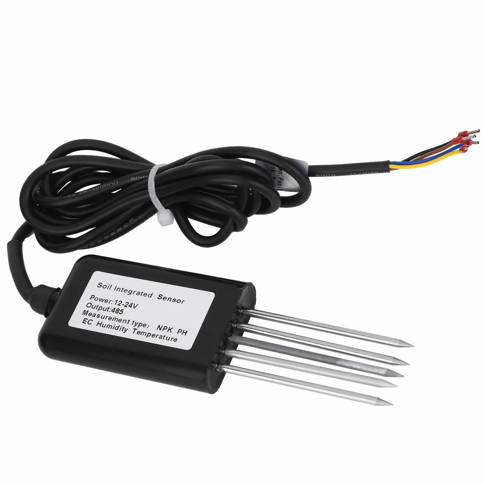 Haofy Sensor RS485 de PH NPK del Suelo de 5 Pines, Sensor EC del Suelo, Sensor de Temperatura y Humedad, Detector Práctico de Conductividad del Suelo, Jardín de Experimentos Científicos