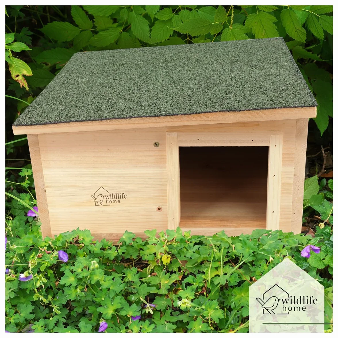wildlife home Casa para erizos, resistente al invierno, tamaño XXL, de madera con suelo y techo resistente a la intemperie, comedero para erizos, resistente a los gatos, erizos, cuartos de invierno