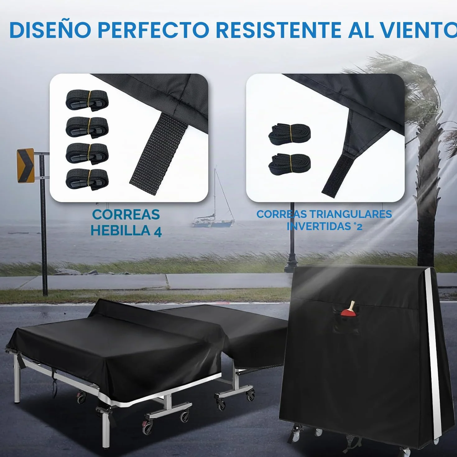 NEVERLAND Funda Mesa Ping Pong Exterior Oxford Impermeable 165x70x185 cm