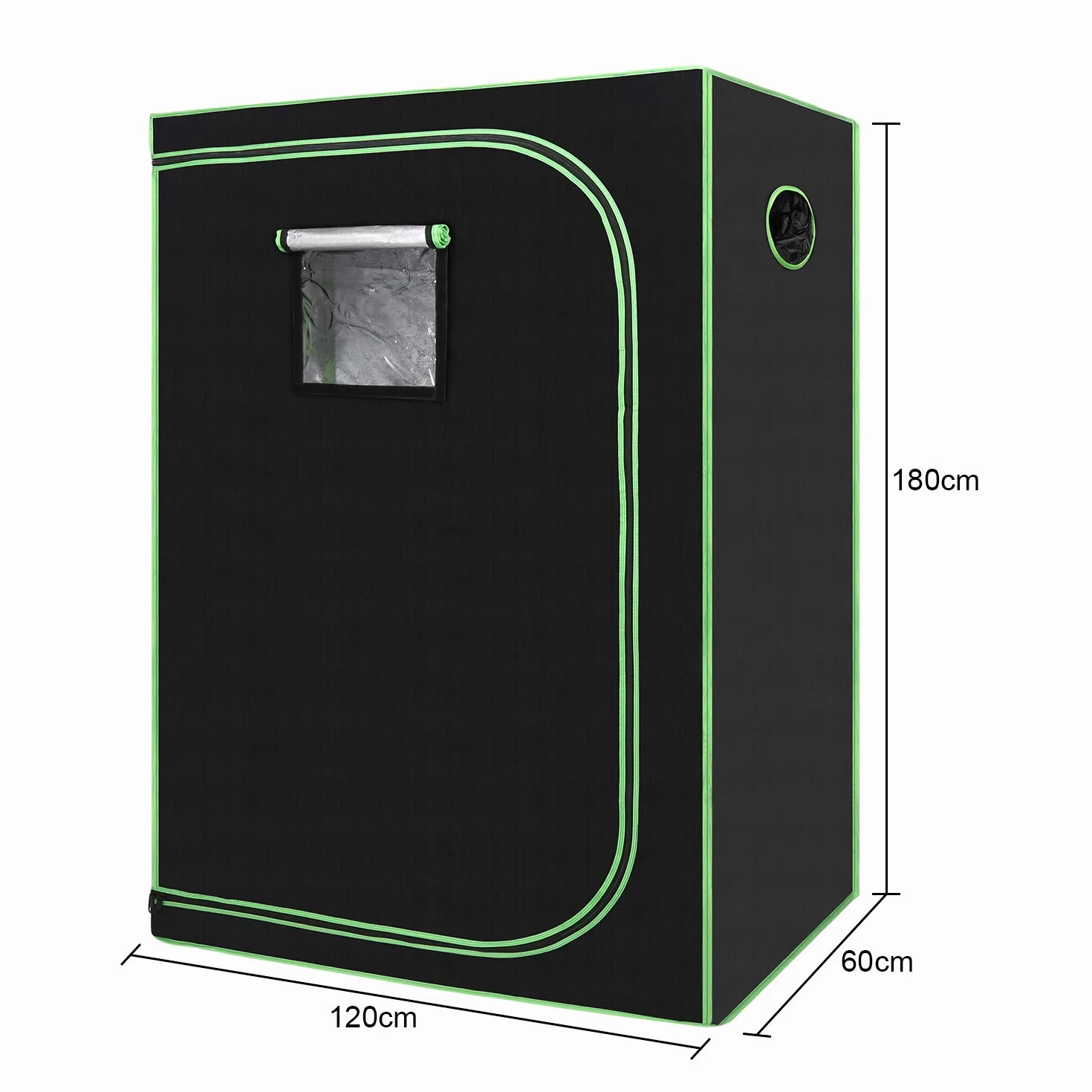 Lospitch Tienda de cultivo para cultivo | Armario de cultivo | Carpa de cultivo | Resistente al agua y a la luz | Invernadero para plantas | 600D Oxford 120x60 x180 cm, Negro Verde