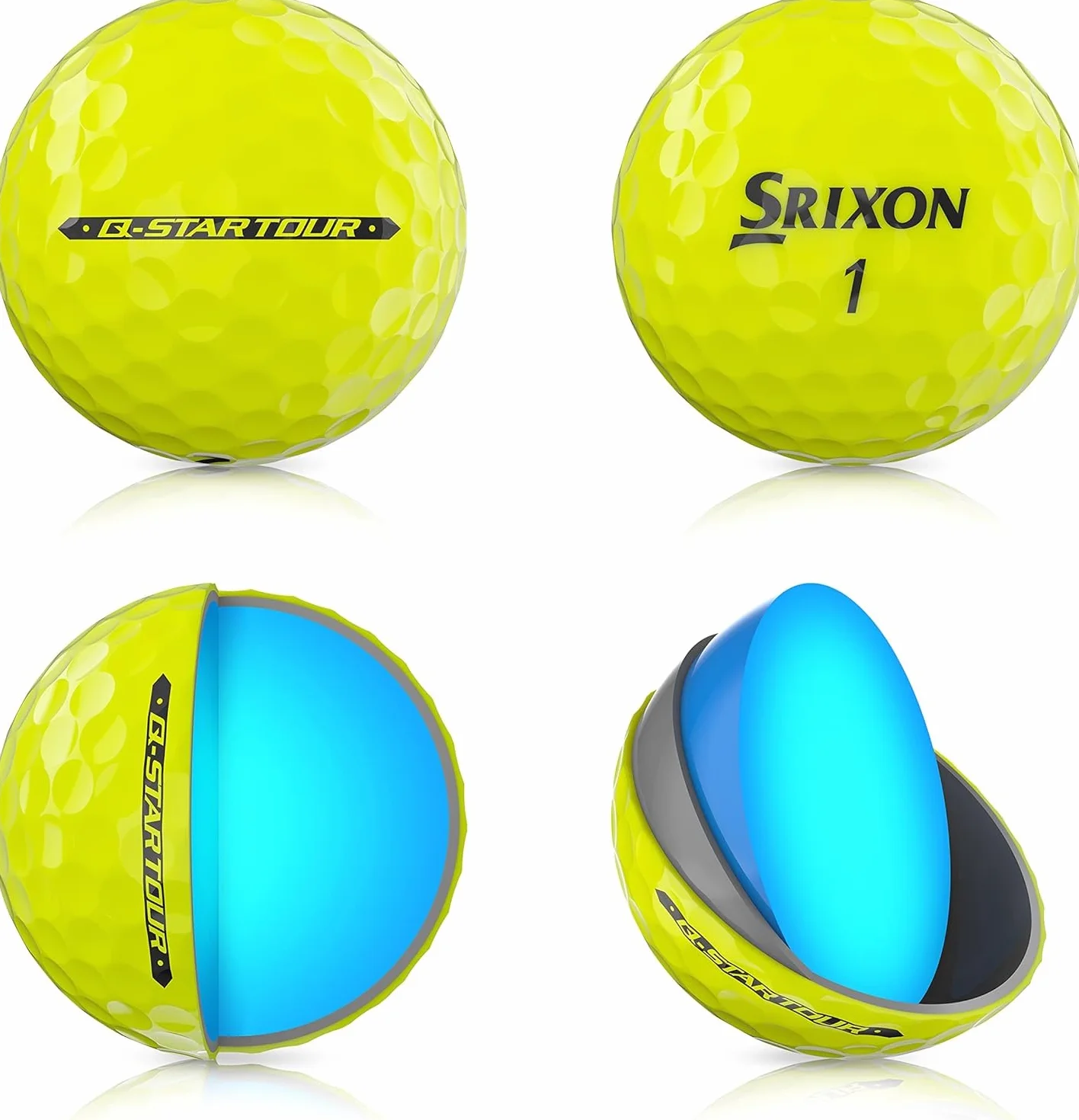 Srixon Q-Star Tour 4 Pelotas de Golf 3 Piezas Uretano