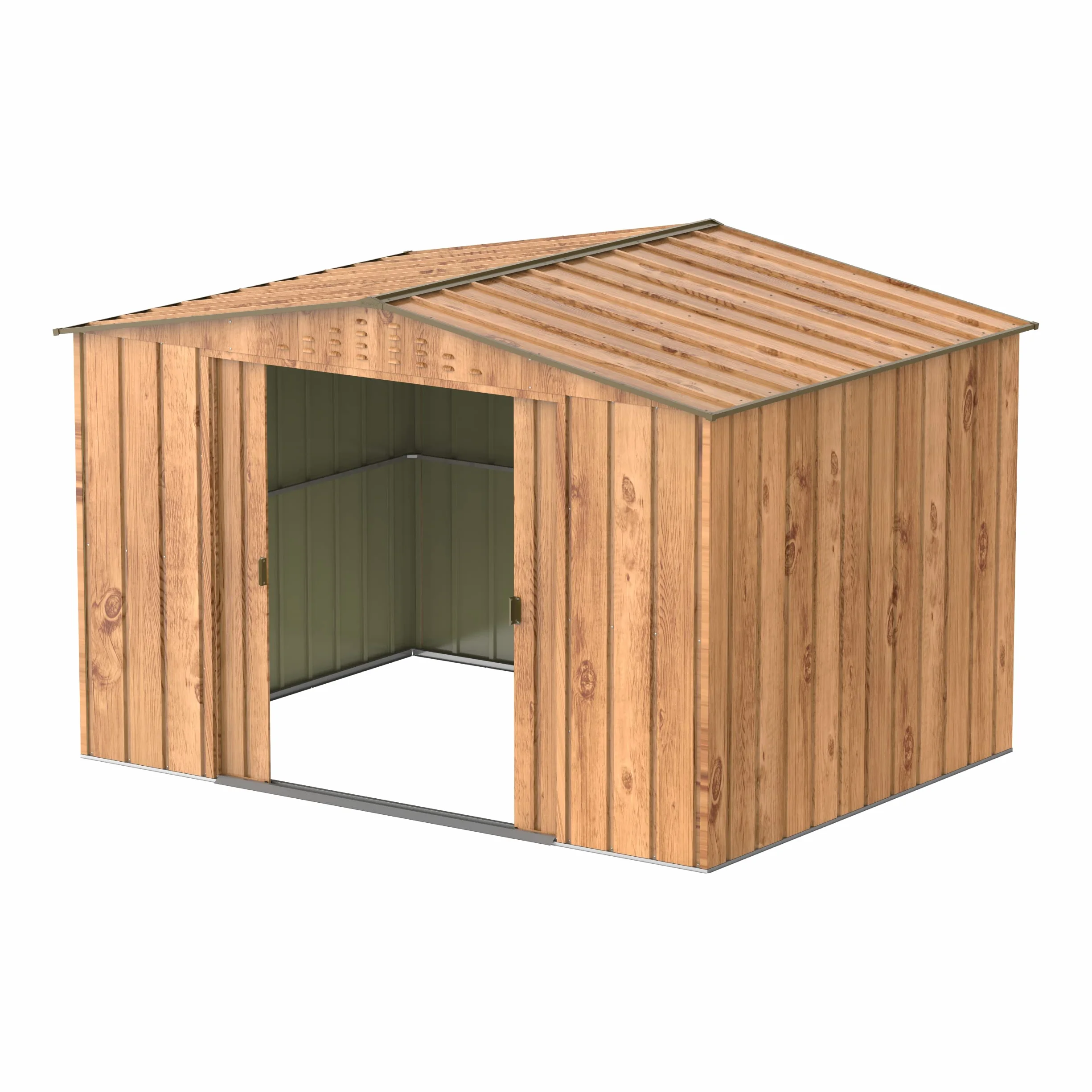 Duramax - caseta cobertizo jardín - TOP HERCULES 10x8 - Metal - color imitación madera