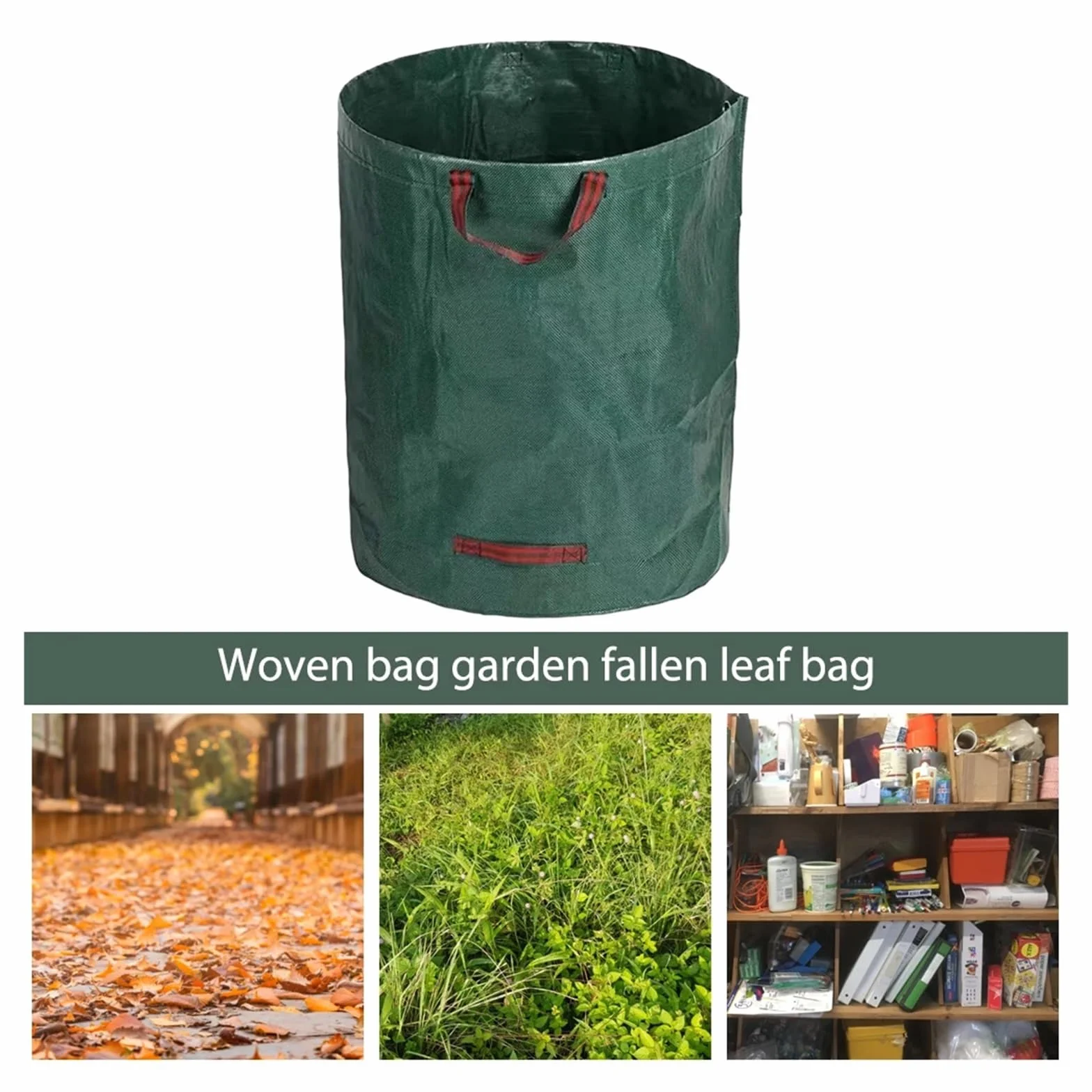 Bolsas de jardín Bolsa For Residuos De Jardín Gran Capacidad, 60 A 500 Litros,bolsas PP Reutilizables(300L)