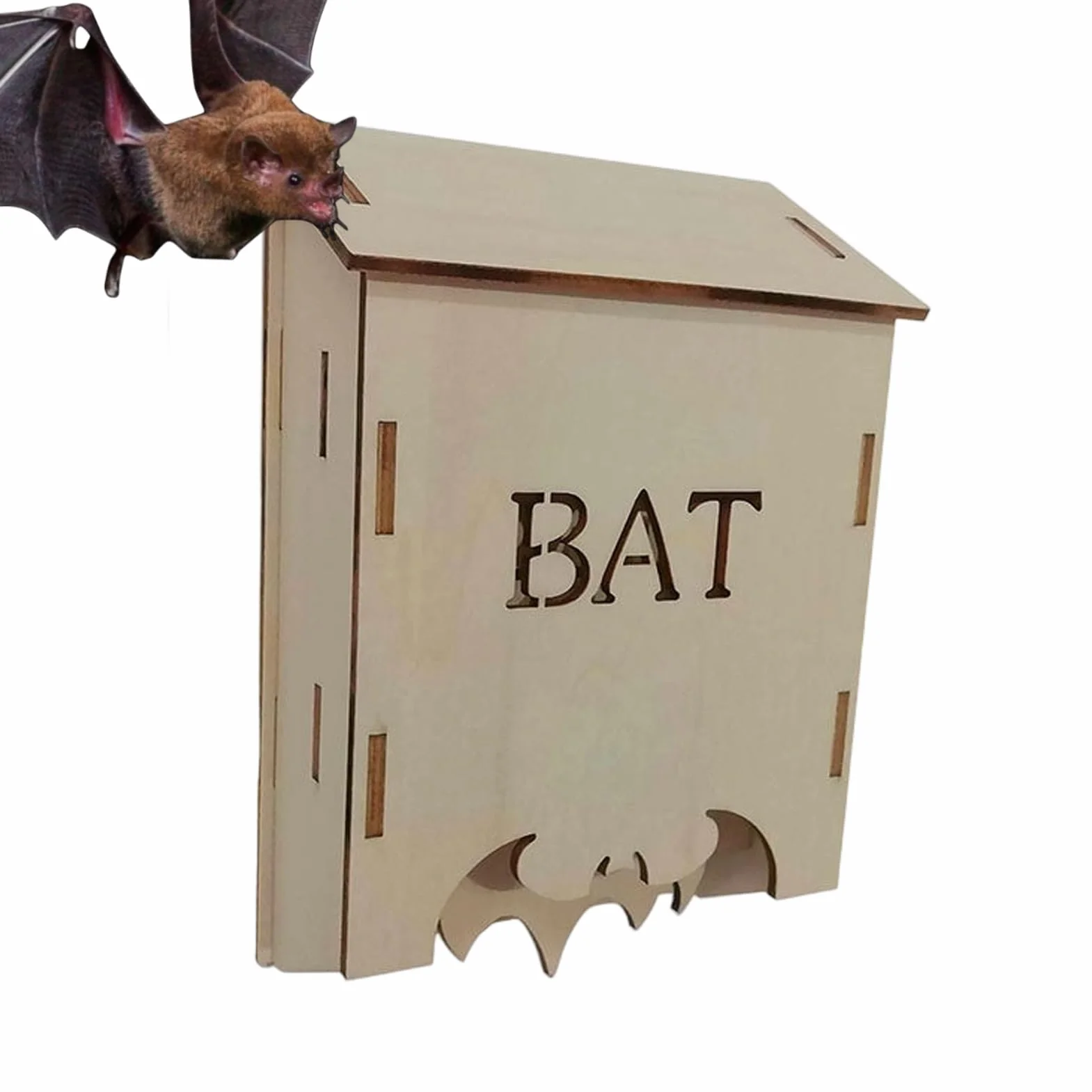 Big Garden Bat Box - Casa de murciélagos compacta para exteriores, kit de gallo artificial para montaje en pared, casas de murciélagos para patios traseros, perfectamente diseñada para atraer