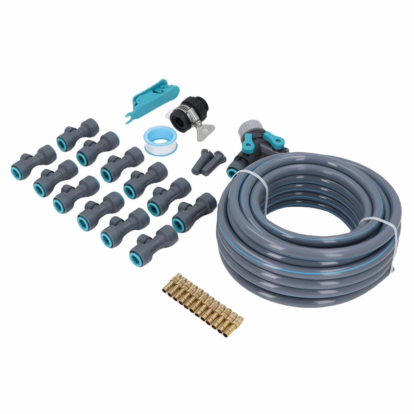 de riego de jardín, kits de riego por goteo automático para equipos de césped con gotero ajustable, manguera de 10m