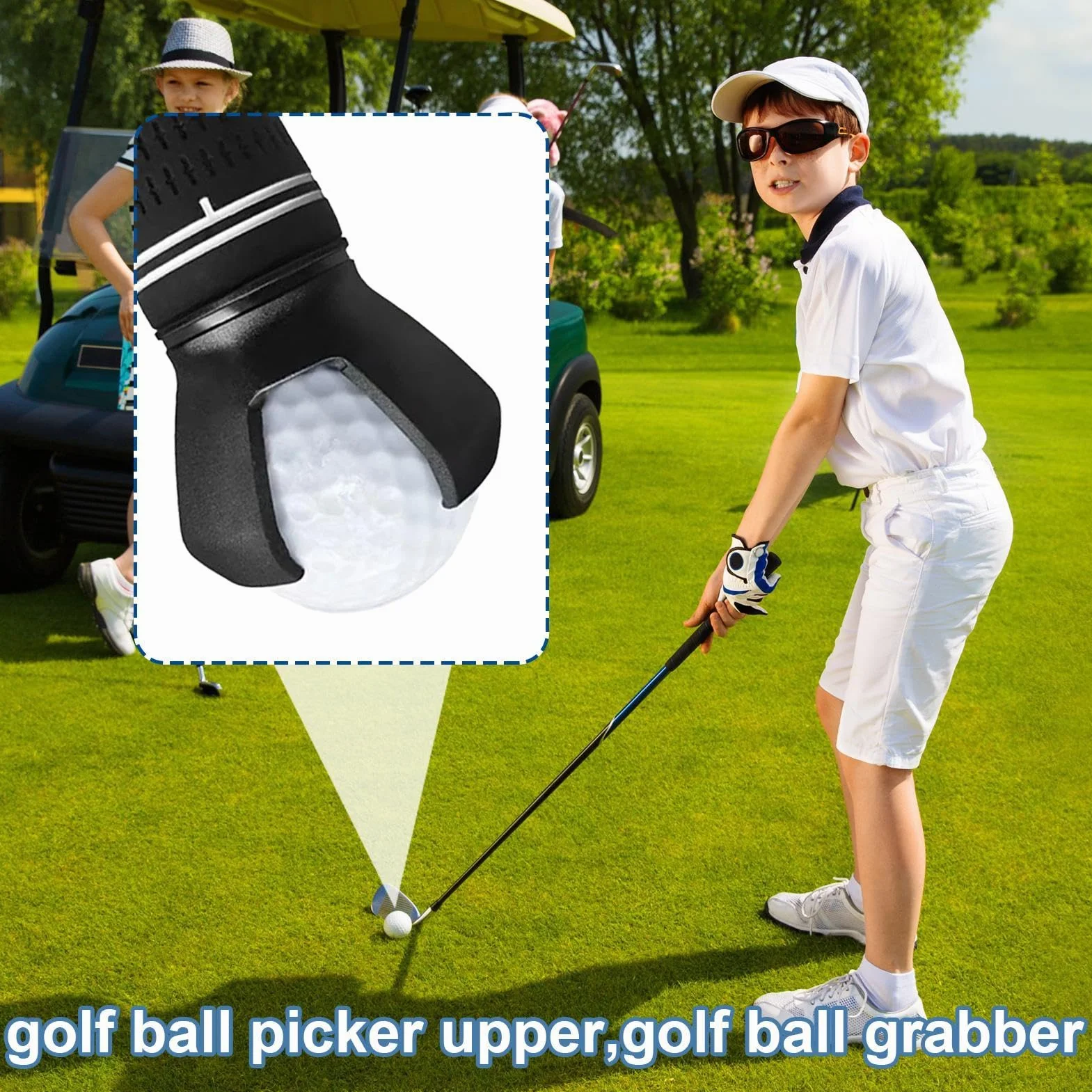 Recuperador de Pelotas de Golf, Agarrador de Ventosa, Herramienta Portátil para Recoger Pelotas