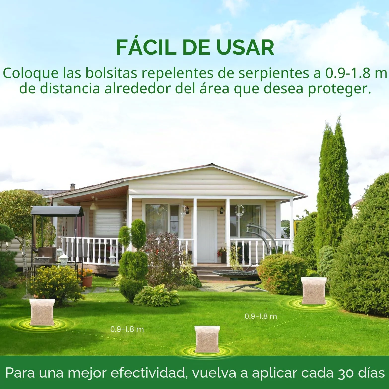 Repelente de serpientes para patio, potente repelente de serpientes para exteriores, seguro natural para niños y mascotas, disuasorio de serpientes para patio, eficaz repelente de serpientes para