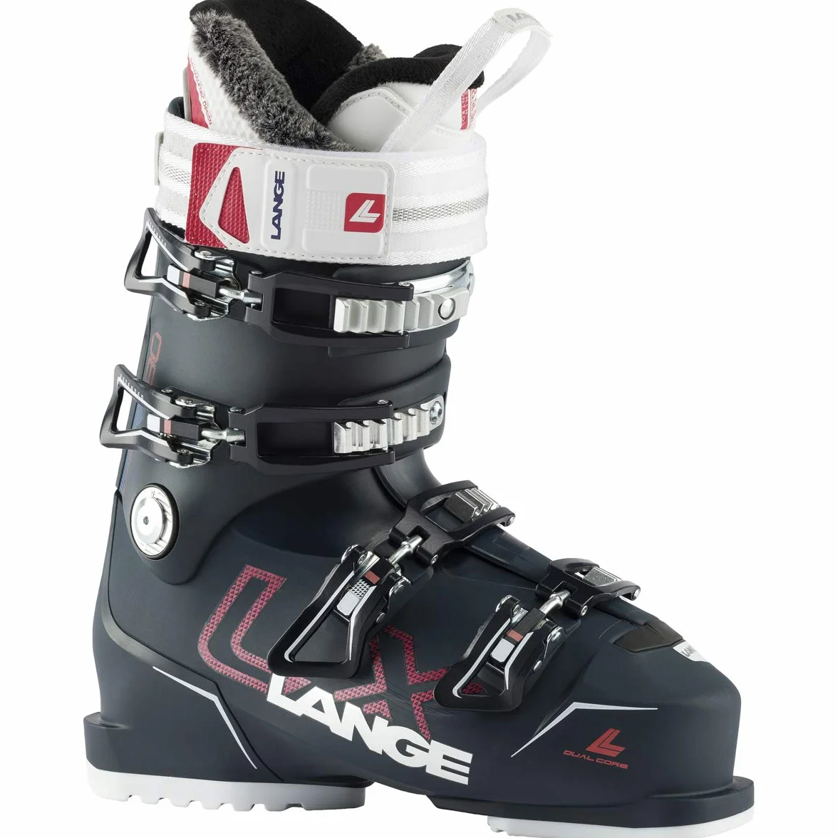 LANGE LX 80 W Buty Narciarskie Adultos Black Blue/Ciber Red