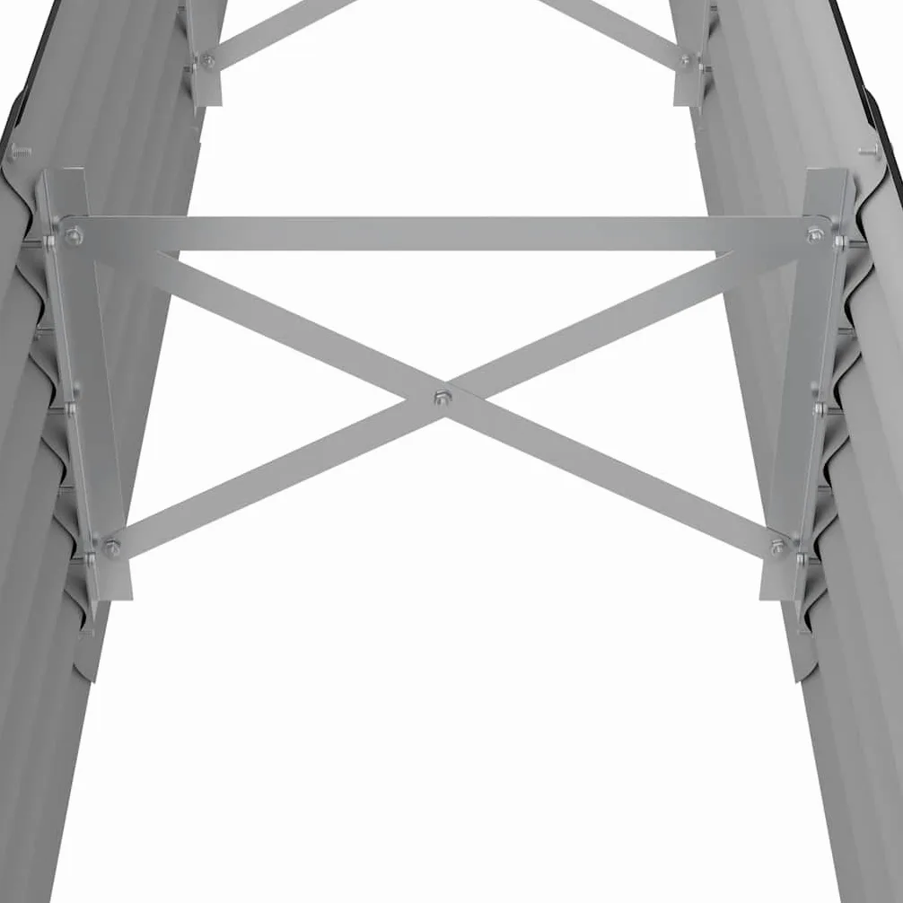 Hothingwell - Cama elevada, acero galvanizado, color gris | Resistente a la intemperie, Revestimiento termolacado, gran espacio para plantas, ideal para balcón o patio