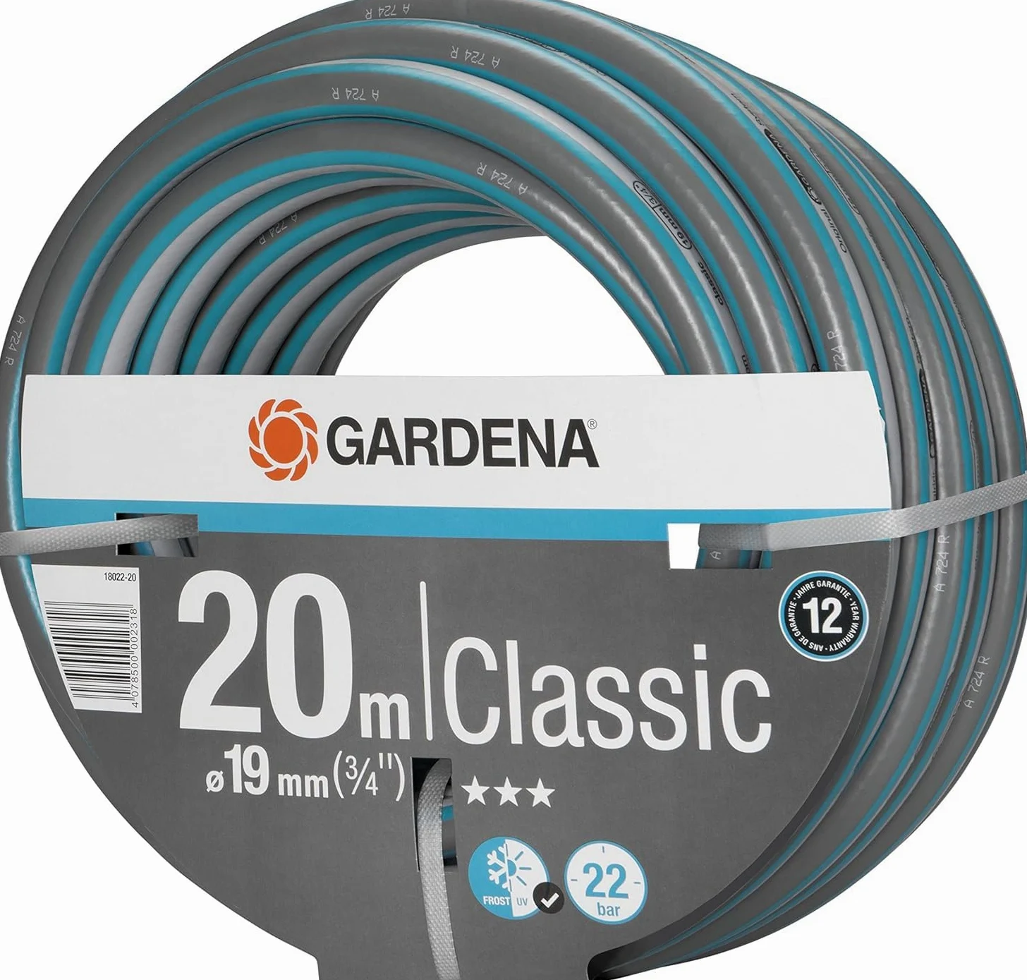 Gardena 18022-20 Manguera, Gris Oscuro/Azul
