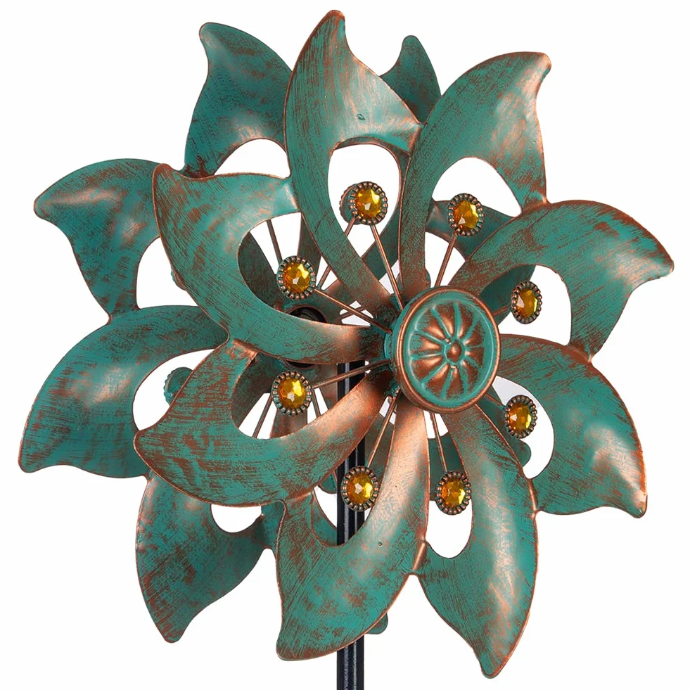 Molinillos de Viento Metal Impermeables 94 x 25,4 cm para Jardín y Patio