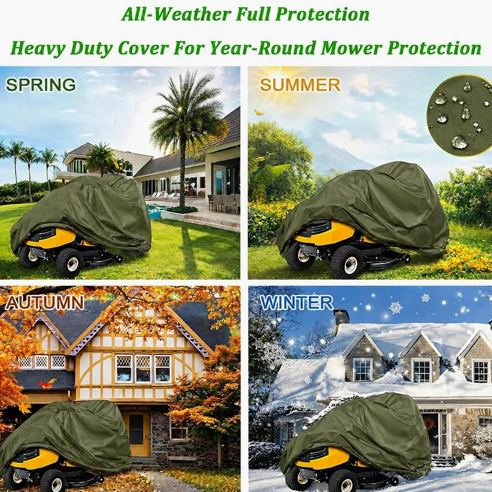 Funda para Tractor Cortacésped para Stiga Park-700W 2021-pr 43", Cubierta Impermeable 420D para Cortacésped Tractor