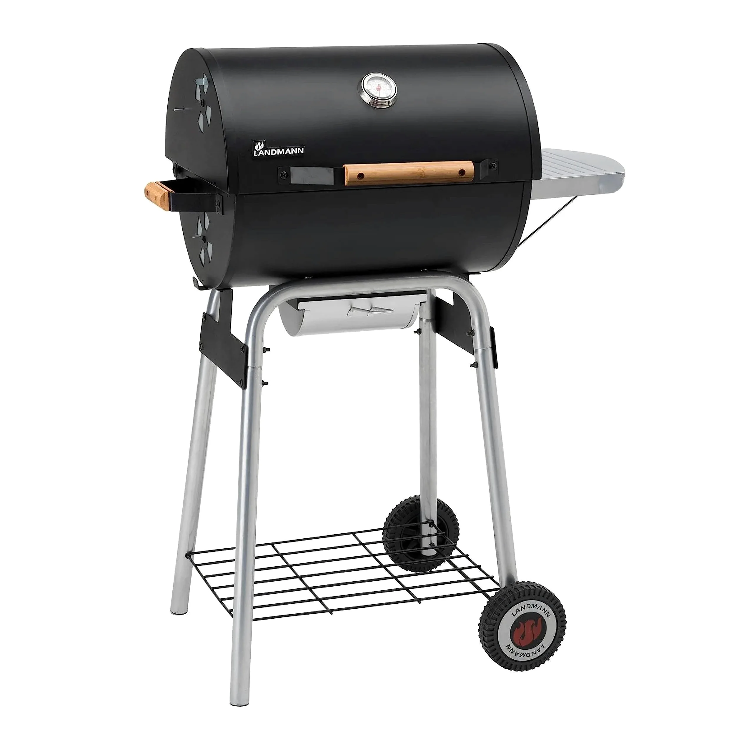 Landmann Black Taurus 440 - Barbacoa-ahumador Americana, Color Negro
