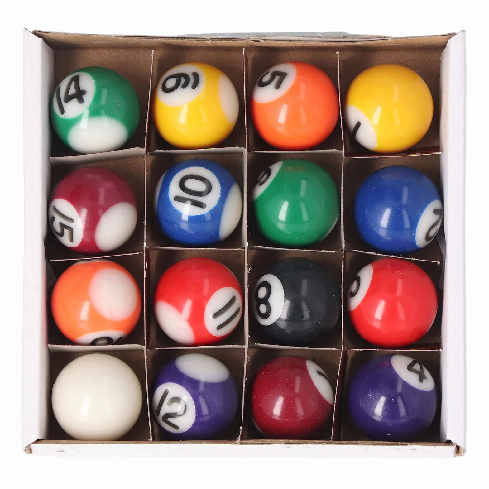 Juego Completo de Bolas de Billar de Resina de Estilo Americano, 16 Piezas de 25 mm