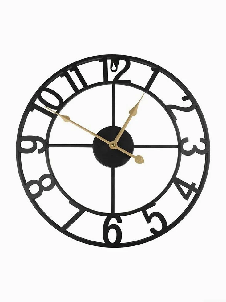 Reloj de pared de metal vintage 34 cm 40 cm para exteriores jardín grande redondo decorativo patio