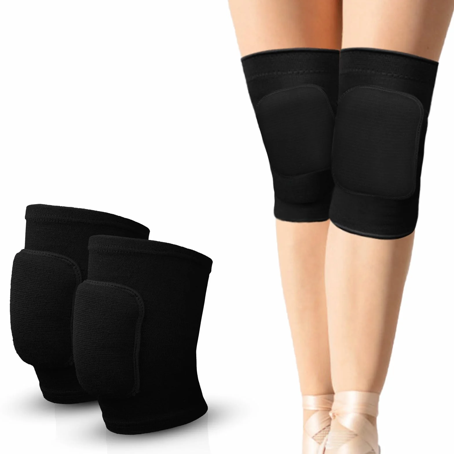 flintronic Rodilleras Voleibol 20mm Esponja Gruesa Elásticas Antideslizantes Ajustable