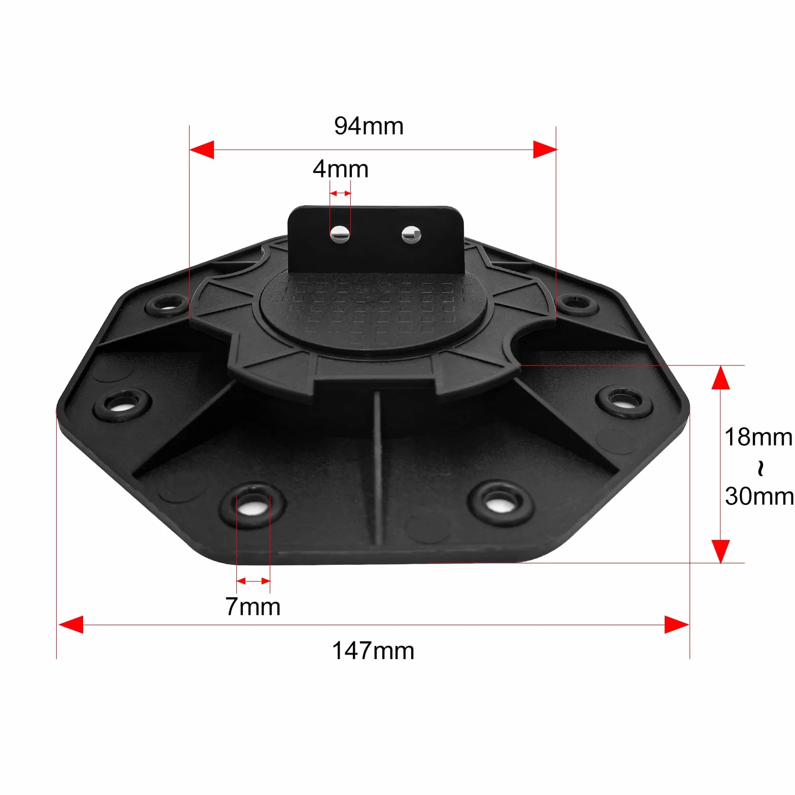 10 piezas de soportes ajustables en altura de 18-30mm, soportes para suelos de terraza, material PP, para juegos de agua, jardines de terraza, adoquines de patio, diseño de jardines, etc