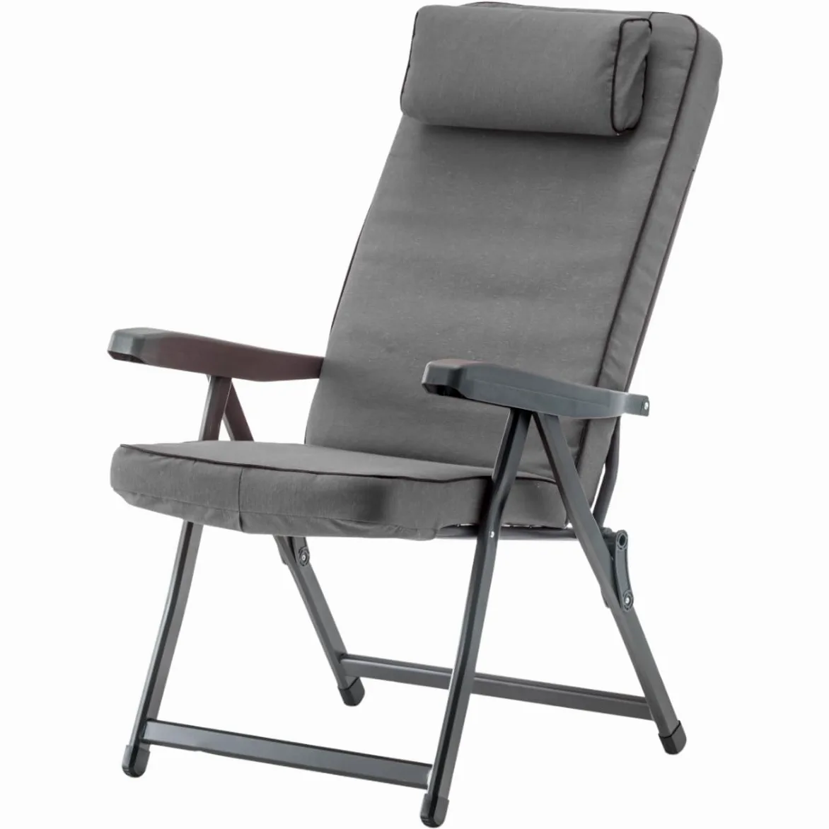 Tomaino Tumbona acolchada para uso interior exterior (Gris, Sillón estándar)