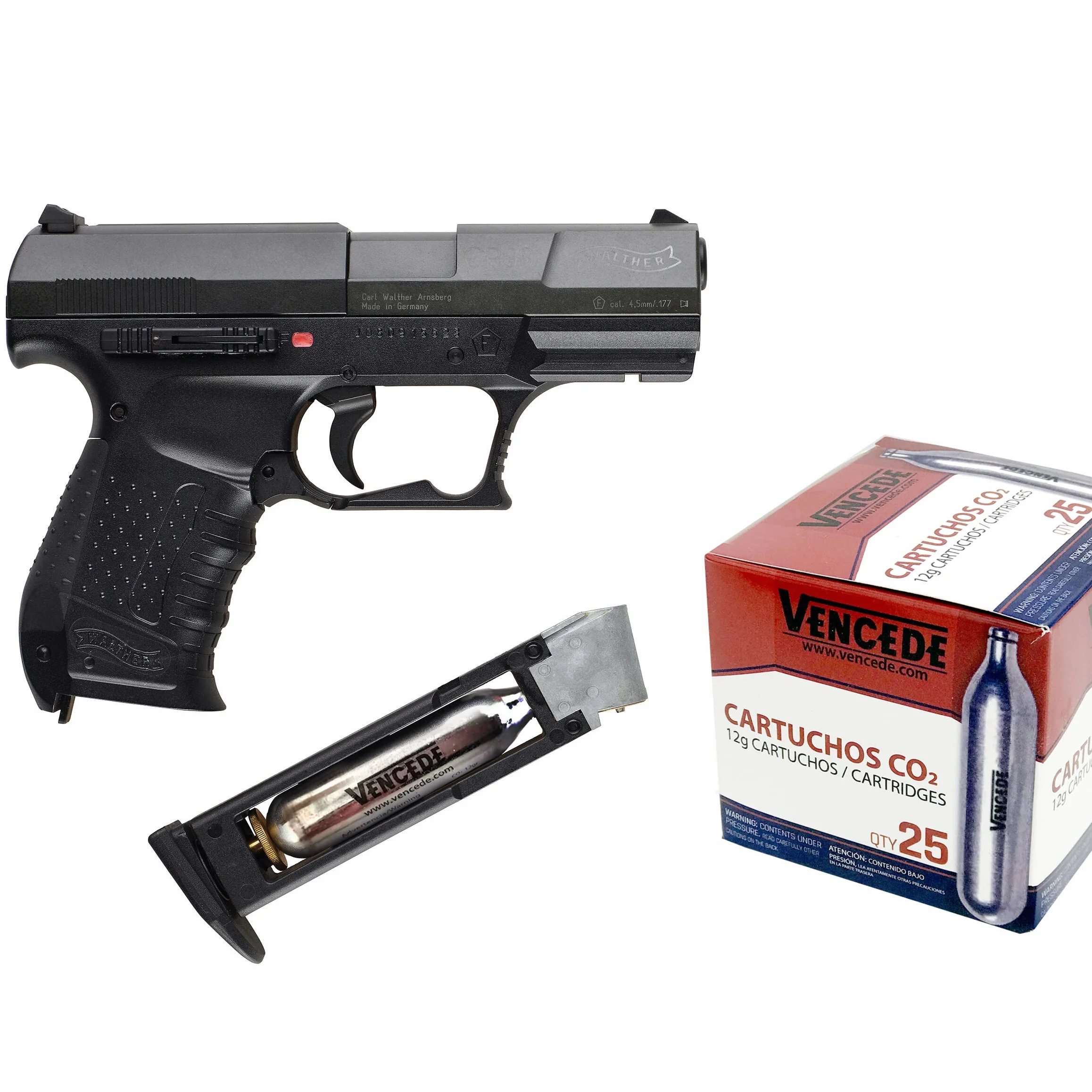 Bombonas CO2 12g Sin Rosca para Airsoft Pistolas Carabinas Aire Comprimido Cartuchos Gas CO2 Estándar