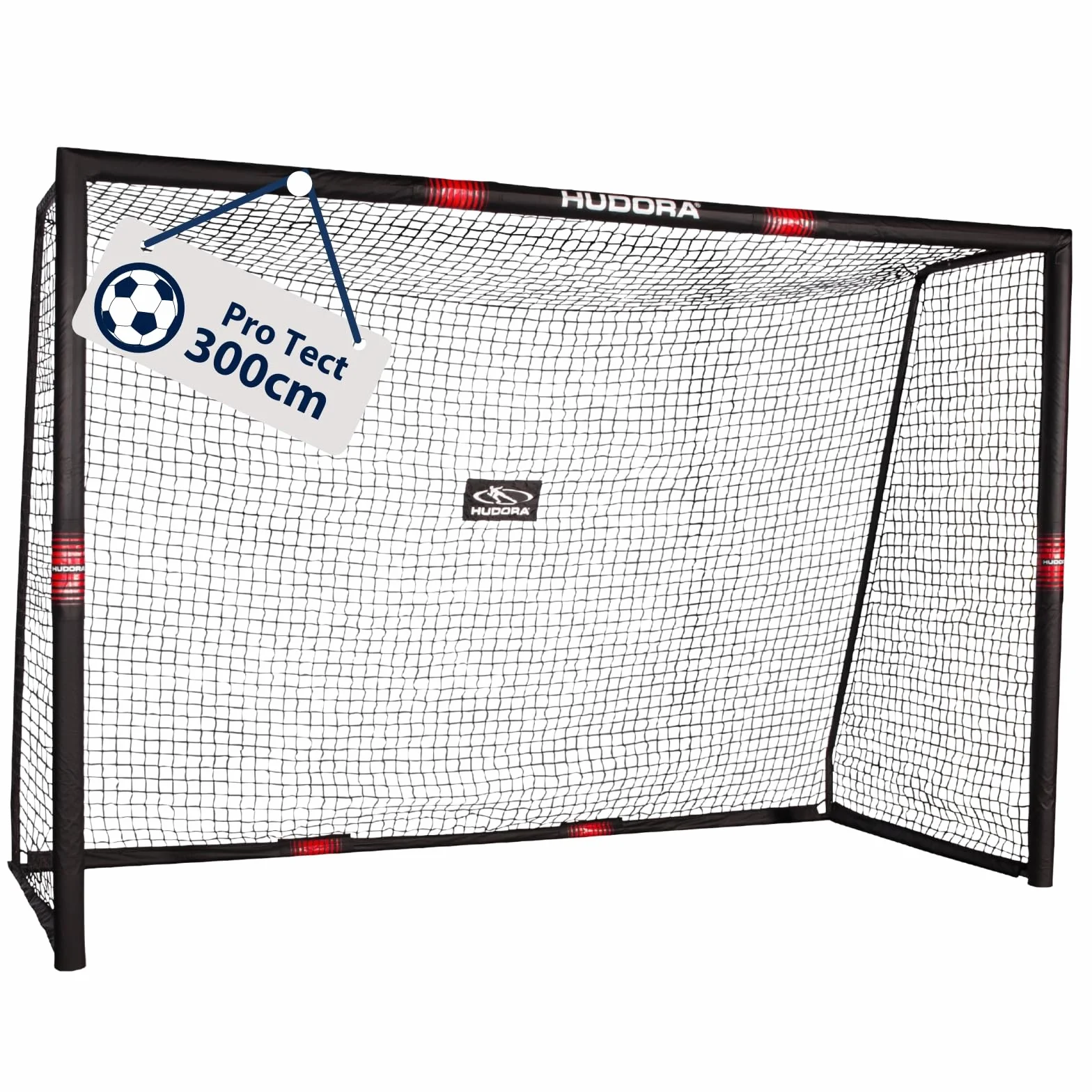 HUDORA Portería de Fútbol Pro Tect - Portería acolchada con red para niños y adultos