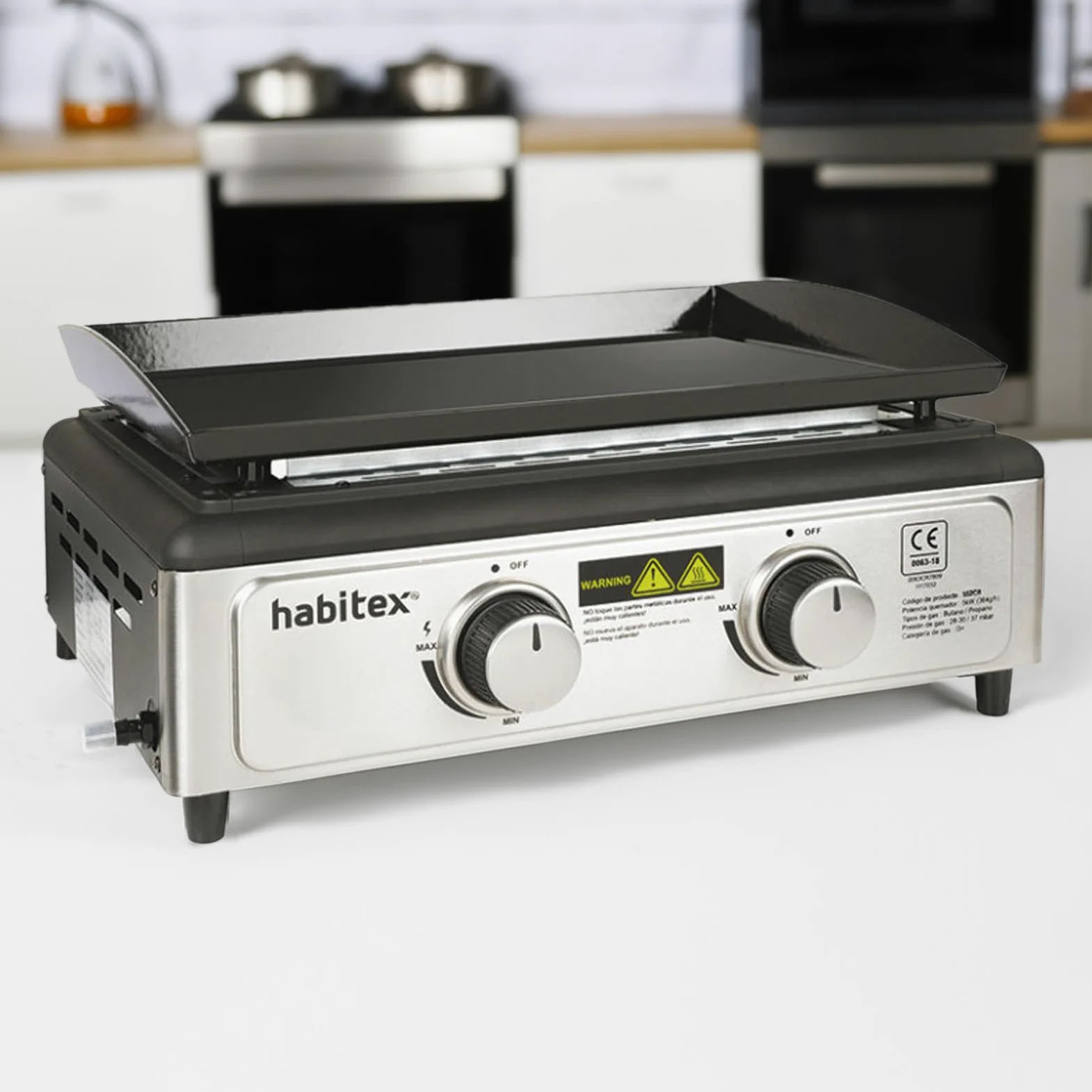 Habitex Barbacoa-Plancha Gas BT 50. 53x46x23 cm