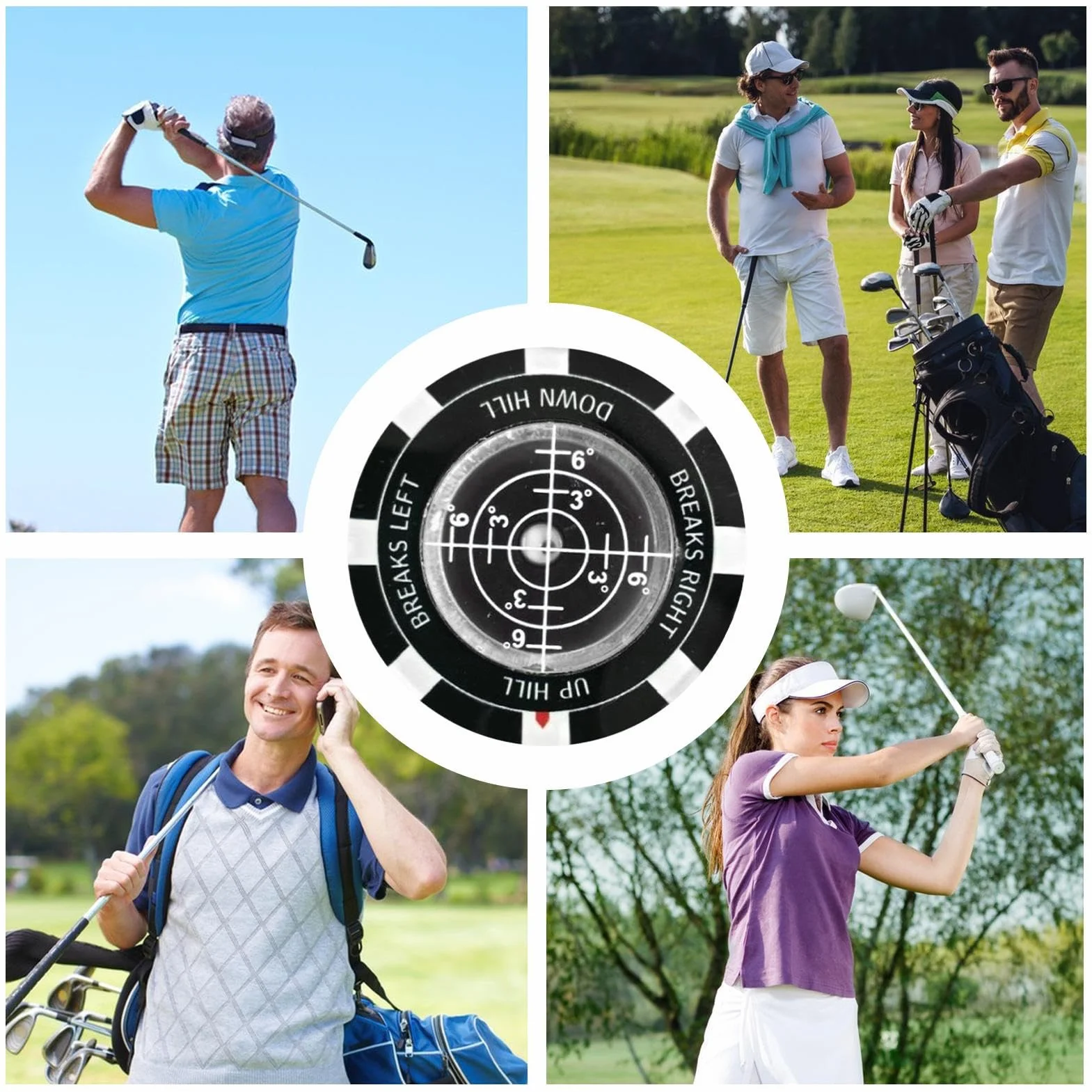 Green Reader Double Sided Level Golf Reading Aid Training Accessory for Golfers